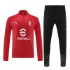 AC Milan Sweat d'Entraînement Quarter-Zip 2023-24 Rouge Pour Homme
